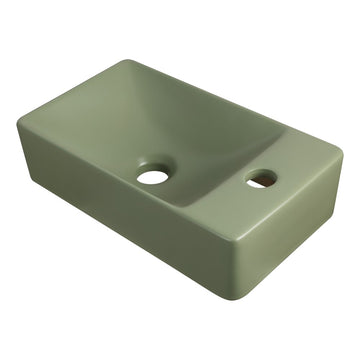 Felix 15 in. W x 8 in. D Modern Wall Mounted Rectangular Ceramic Mini Sink